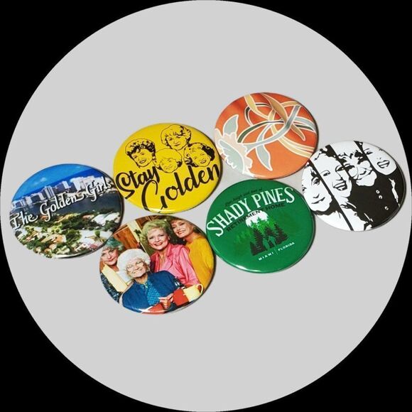 The Golden Girls Button Pin Set Thank You For Being A Friend - Picture 1 of 1